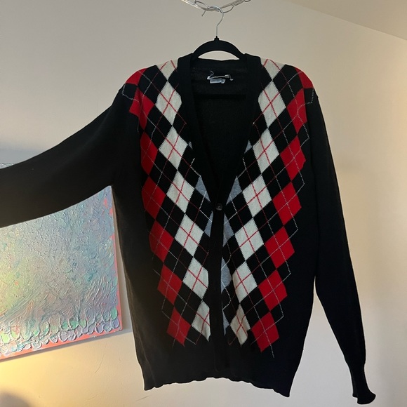 Vintage Lambswool Argyle Cardigan - Picture 1 of 3